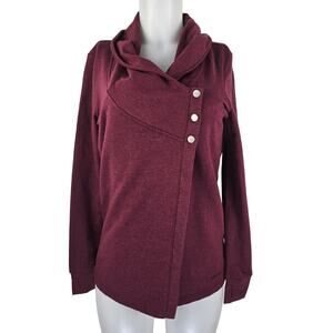 Danskin Burgundy Lightweight Long Sleeve Thumb-Holes Jacket  Women S